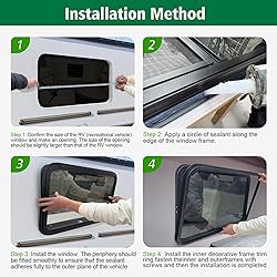 Dulepax RV Exit Window, 36”W x 22” H Tinted