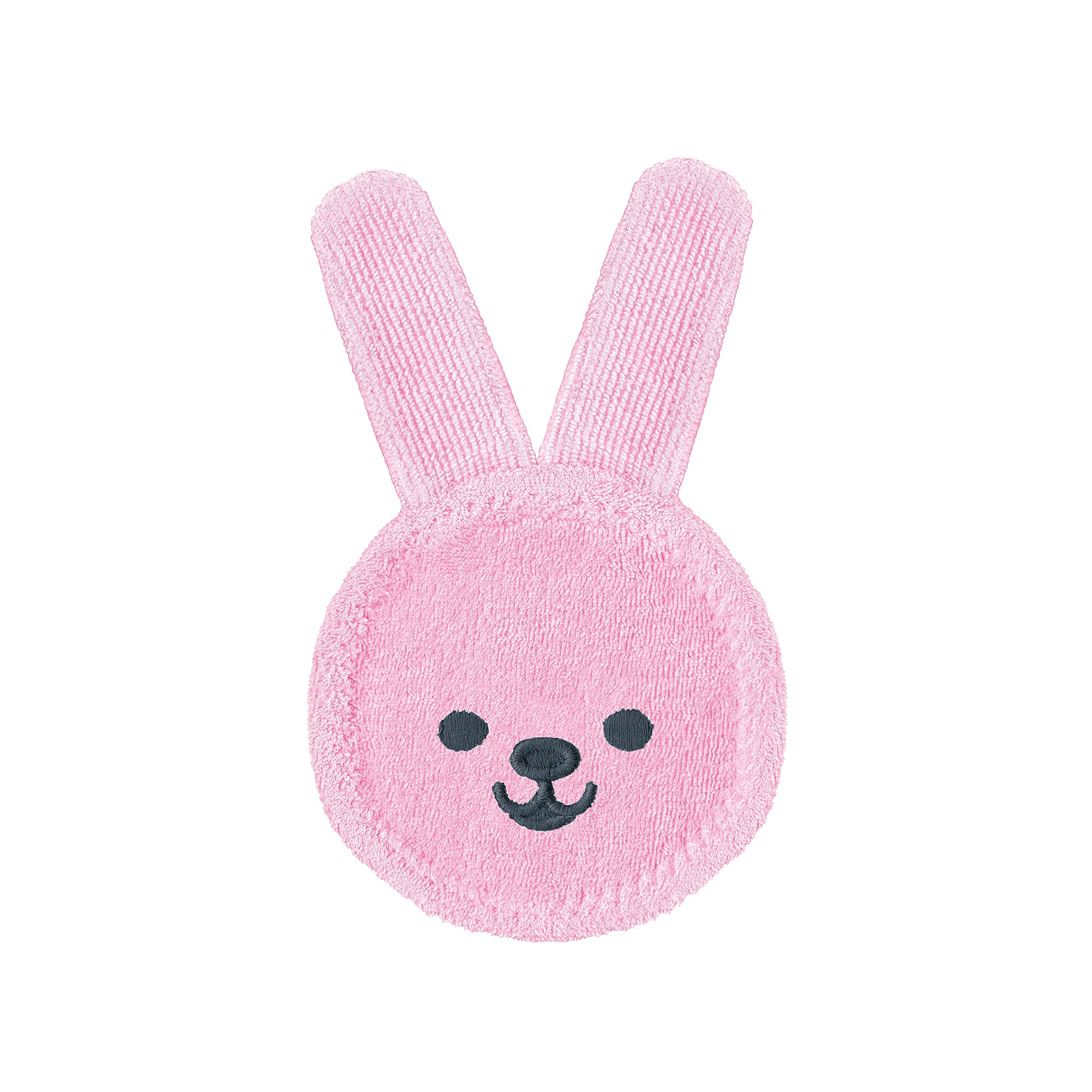 MAM Oral Care Rabbit for Baby's First Oral Hygiene, Gentle Dental Care with Soft Microfibre Material, Babies Used to Daily Mouth Cleaning, from 0+ Months, Pink, Instructions in Foreign Language