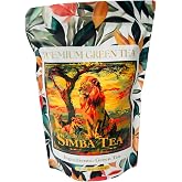 SIMBA TEA | Natural Kenyan Premium Loose Leaf Green Tea | Antioxidant Rich | Resealable bag | Caffeine | 16oz