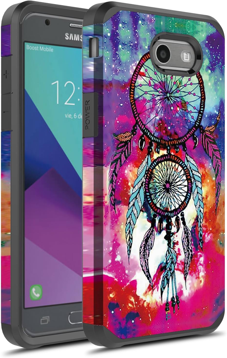 Rosebono Dual Layer Shockproof Hard Cover Graphic Case for SM-J727 - Dream Catcher