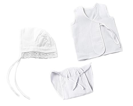 white newborn baby clothes