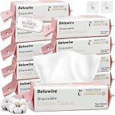 800 Count Disposable Face Towels, Soft & Skin Friendly Face Towelettes Disposable, Facial Tissue Dry Wipes for Women Cleansing