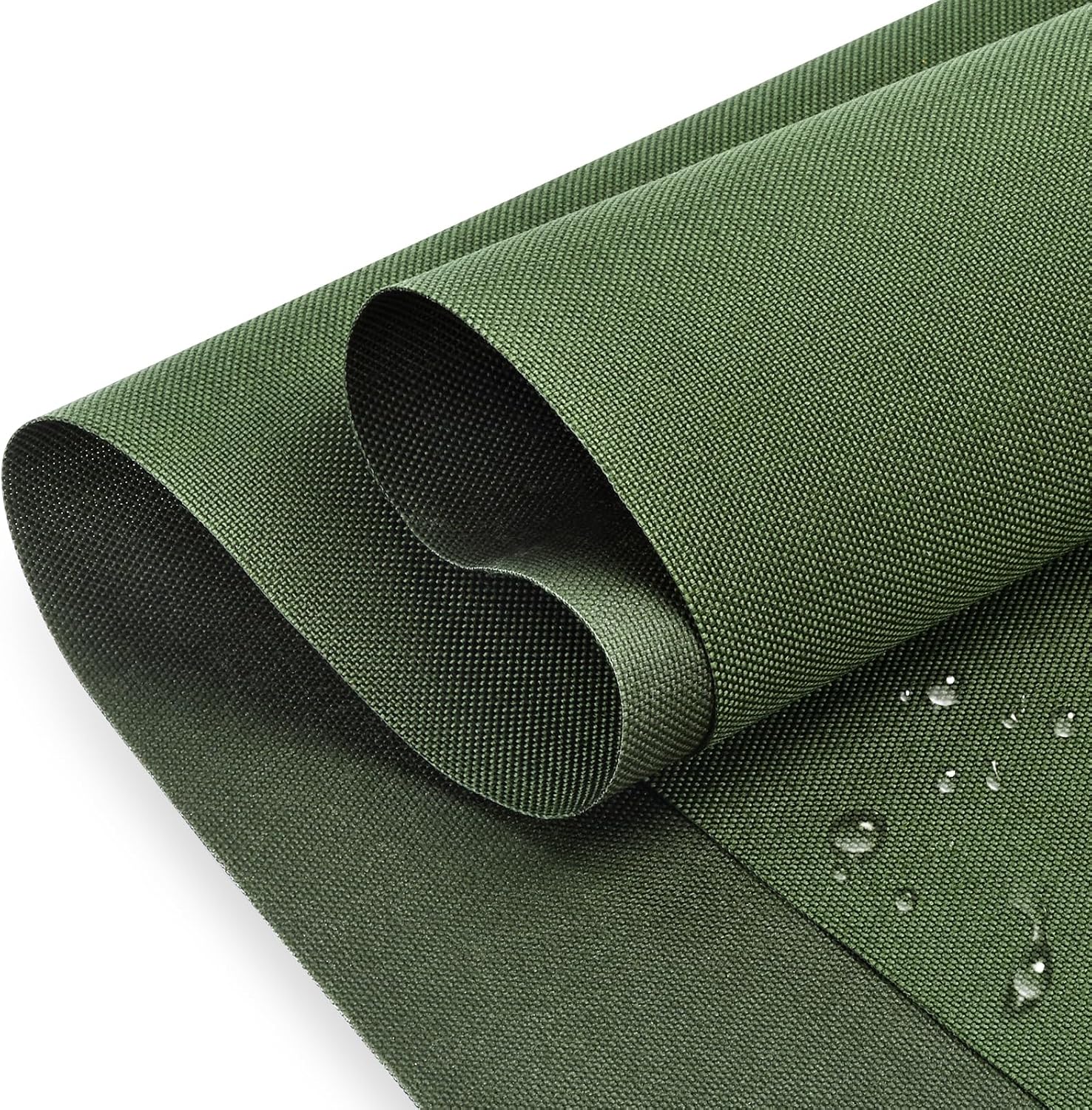 Waterproof Canvas Fabric - 58" Wide 600D Upholstery Polyester Material - Durable Indoor Outdoor Water Resistant Fabric for Furniture Cover Cushion Home Awning Tent (Amy Green, 1 Yard)