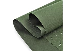 Waterproof Canvas Fabric - 58" Wide 600D Upholstery Polyester Material - Durable Indoor Outdoor Water Resistant Fabric for Furniture Cover Cushion Home Awning Tent (Amy Green, 1 Yard)