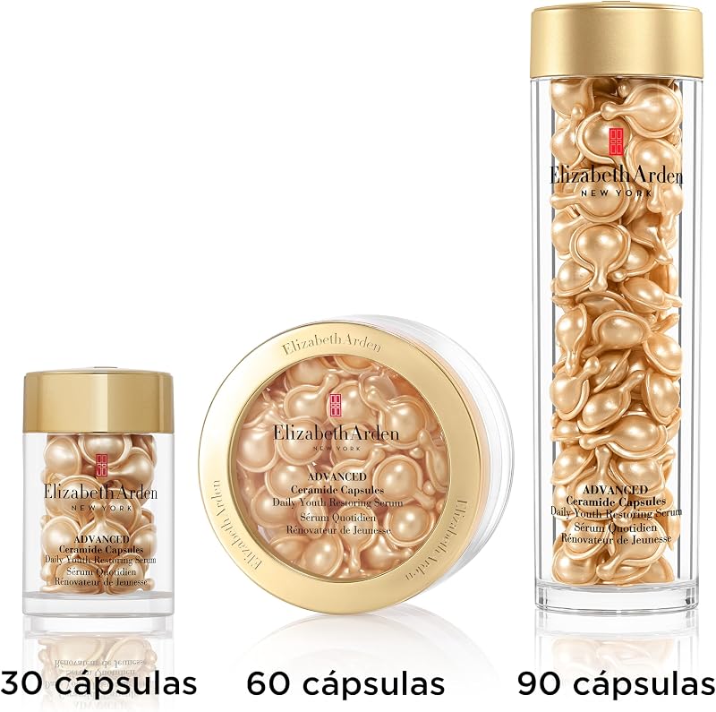 - Advanced Cápsulas de Sérum de Ceramidas, con Aceite de Tsubaki, Efecto Triple Antiedad, Rejuvenece, Repara, Hidrata y Difumina Arrugas, Monodosis, Aplicar 1 al Día, 30 cápsulas