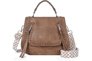 CLUCI Crossbody Bag for Women Vegan Leahter Handbags and Purses Ladies Flap Top-Handle Bags Braided Tote Bags