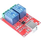 NOYITO 2-Channel 5V Computer USB Control Switch Relay Module Drive-Free Relay Module Plug and Play Suitable for PC Smart Controller