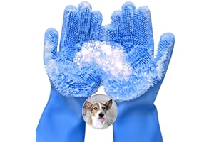 ALPENKOK Silicone Dish Gloves with Scrubbers – Thick Tear-Resistant Dishwashing Gloves – Long-Lasting | Household Use