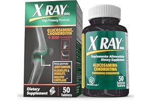 X RAY DOL X Ray High Potency Joint Health Supplement, with Glucosamine 1500mg, Chondroitin 300mg, MSM 120 mg, Supports Healthy Joints, Bones & Cartilage - 50 Count