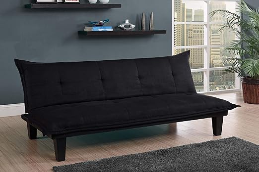 Amazon Com Dhp Lodge Convertible Futon Couch Bed With Microfiber