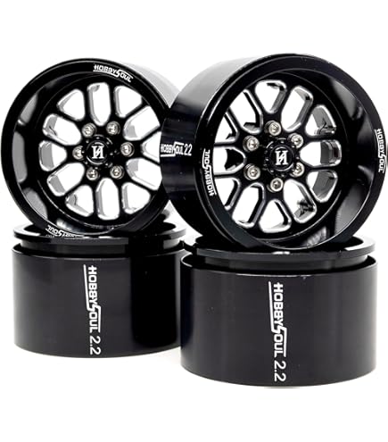 RC Beadlock Wheels 1.57" - 2.2 Scale For SCX10, TRX4, Capra, Gen8 (4 Pack)