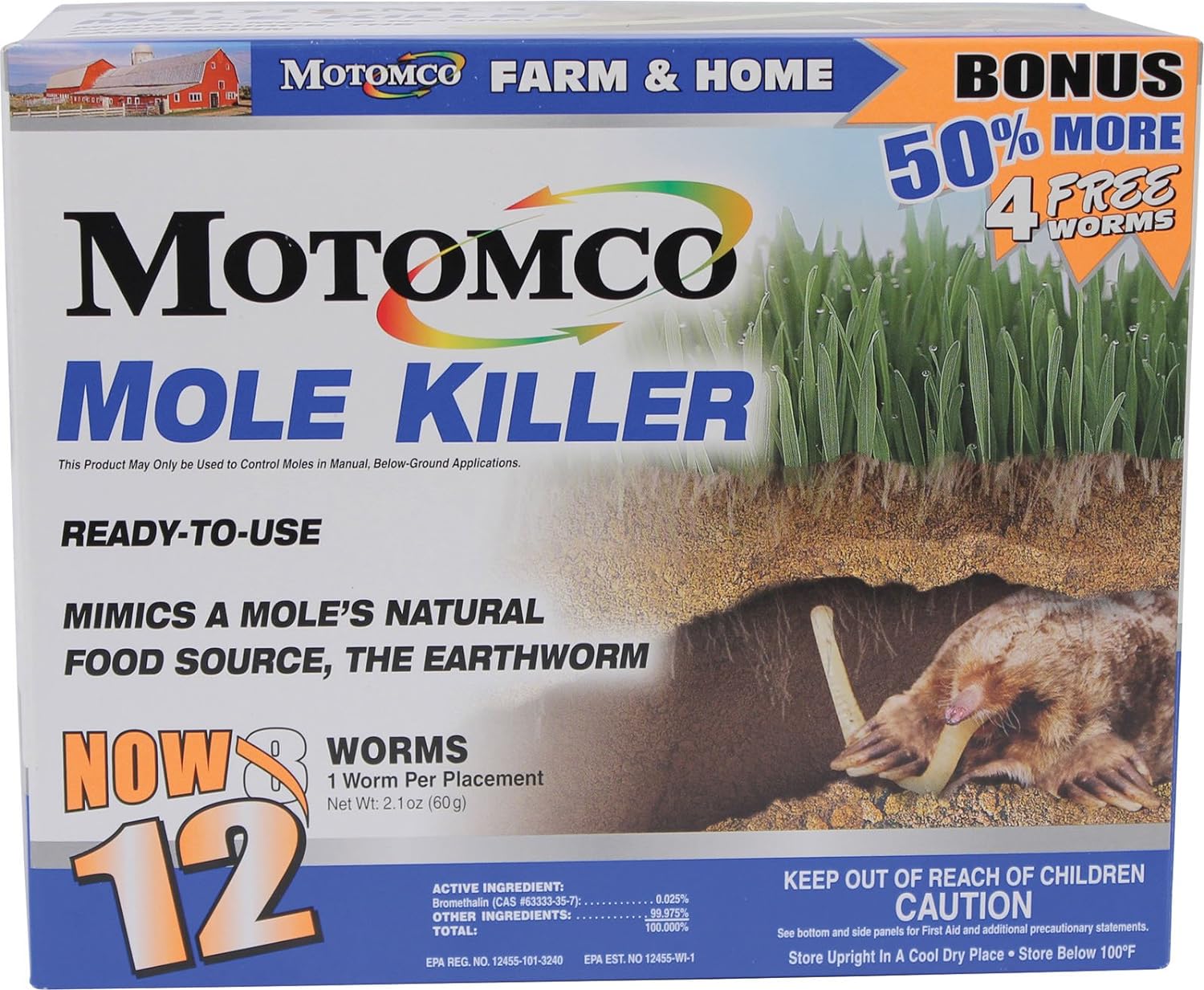 MOLE KILLER WORMS 34310 MOTOMCO 4/CS Amazon.co.uk Garden & Outdoors