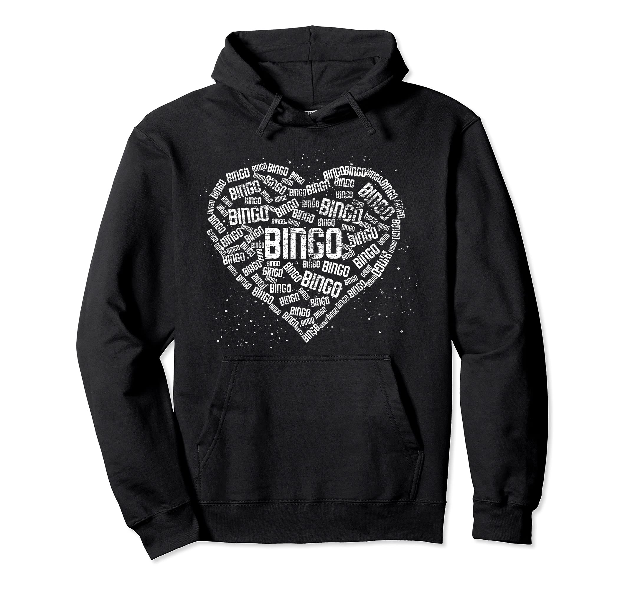 Gambling Heart Bingo Caller Lottery Bingo Player Gift Bingo Pullover Hoodie