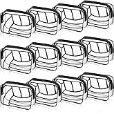 Reginary 12 Pcs Volleyball Gift Bags Goodie Clear PVC Portable Makeup Cosmetics Bag 7 x 4.3 x 2.4 '' Waterproof Sport Carry Pouch Organizer with Zipper for Woman Volleyball Team Coach Valentines Gifts