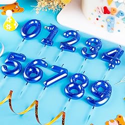 Hongplus Number 13 Blue Silver Birthday Candle