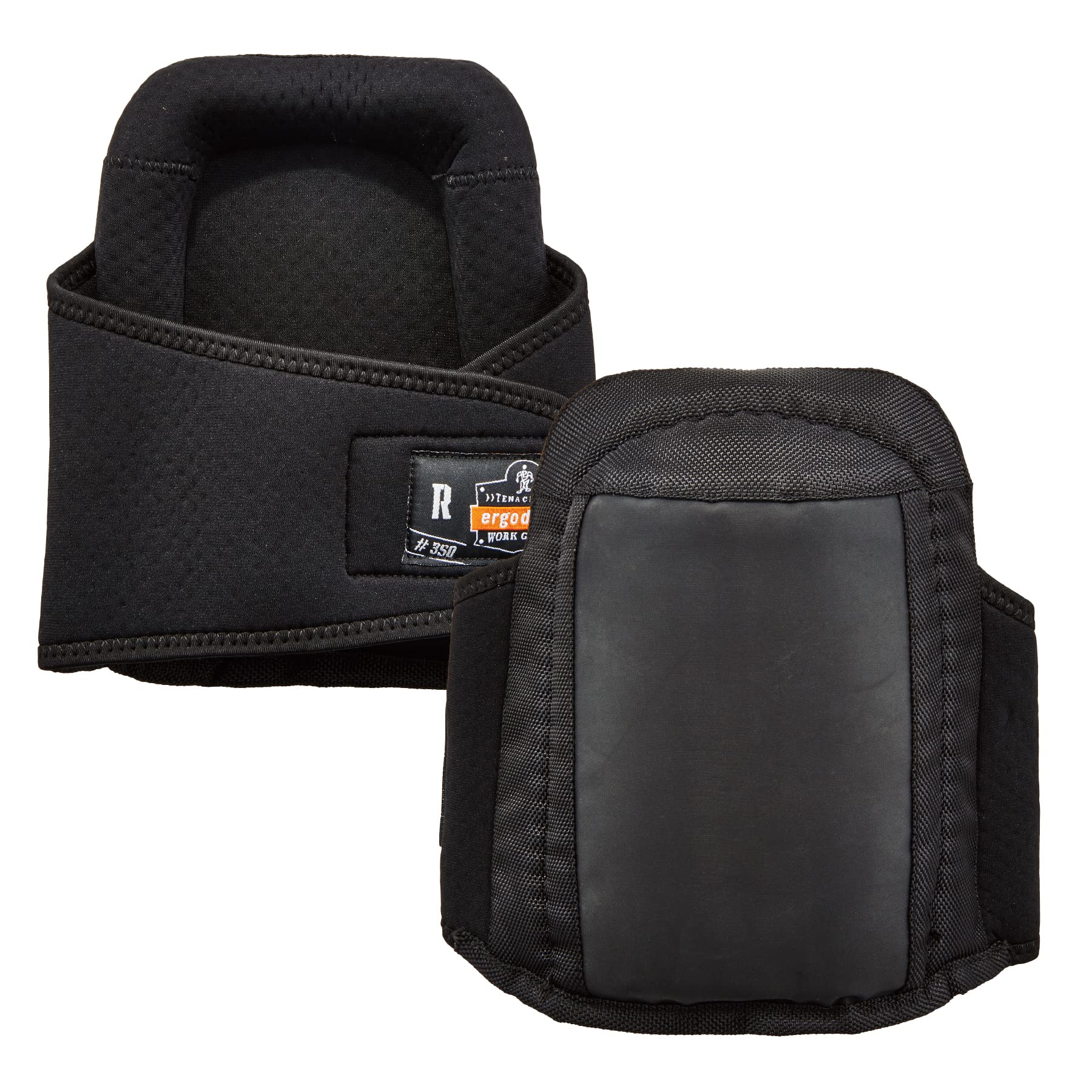 Ergodyne ProFlex 350 Protective Slip-Resistant Knee Pads, Gel Foam Padded Technology, Adjustable Straps, Black