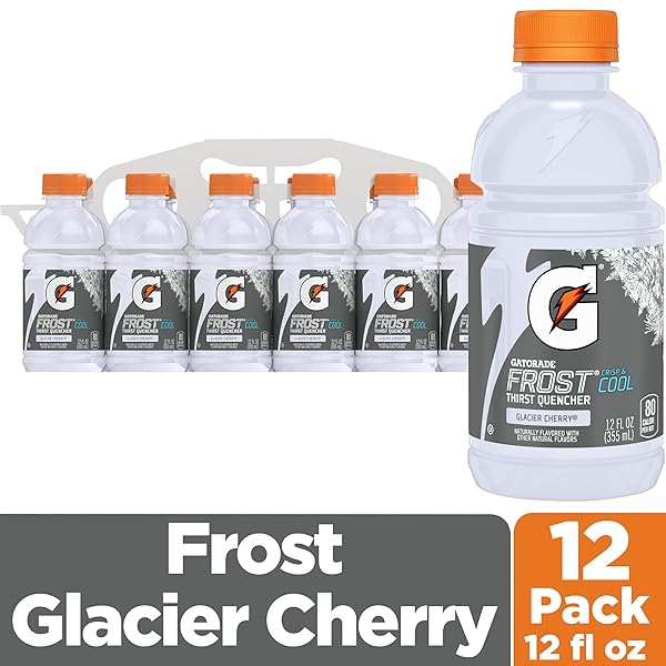 GATORADE THIRST QUENCHER, GLACIER CHERRY, 12 FL OZ (PACK OF 12)