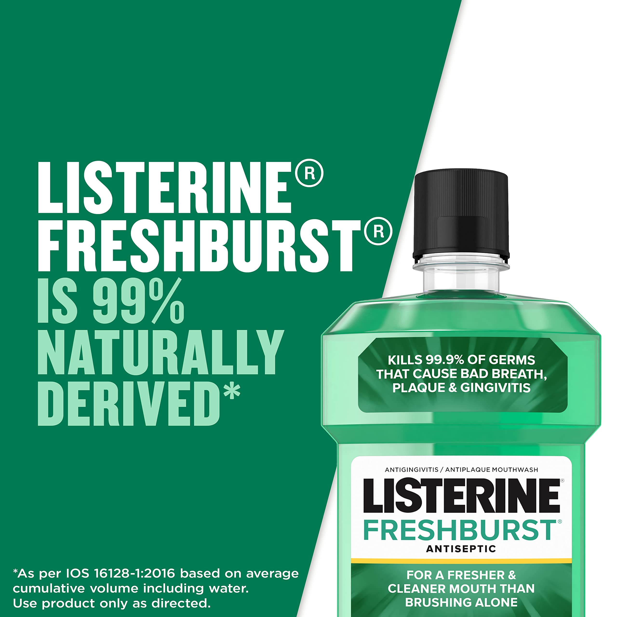 Mua Listerine Freshburst Antiseptic Mouthwash for Bad Breath, Kills 99% ...