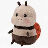 RHHSSE Chubby Smiling Ladybug Plush, Lucky Soft Seven-Spotted Ladybug Plush Toy, Cute Insect Stuffed Animal, The Best Gift for Child and Partners(8 inch)