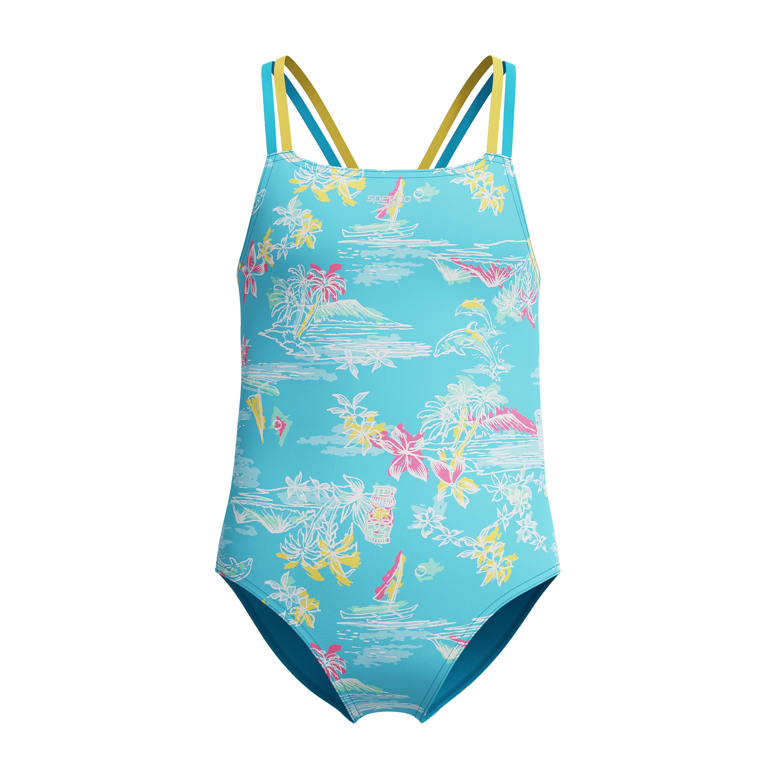 Speedo Girl's Swimsuit One Piece Thin Straps Image