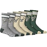Ultra Game Men's NBA Official Athletic Cushioned Secure Fit Team Crew Socks-3 Pack