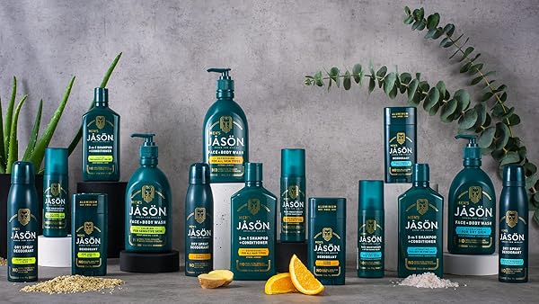 JASON MEN’S CALMING 2-IN-1 SHAMPOO AND CONDITIONER, 12 OZ