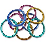 The Classics 1-Inch Diameter 50 Count Book Rings in Assorted Bright Colors (TPG-189)