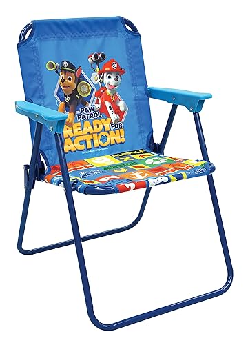 Paw Patrol Blue Patio Chair for Kids, Portable Folding Lawn