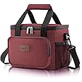 Lifewit Large Lunch Bag Insulated Lunch Box Soft Cooler Cooling Tote for Adult Men Women, Burgundy 12-Can (8.5L)
