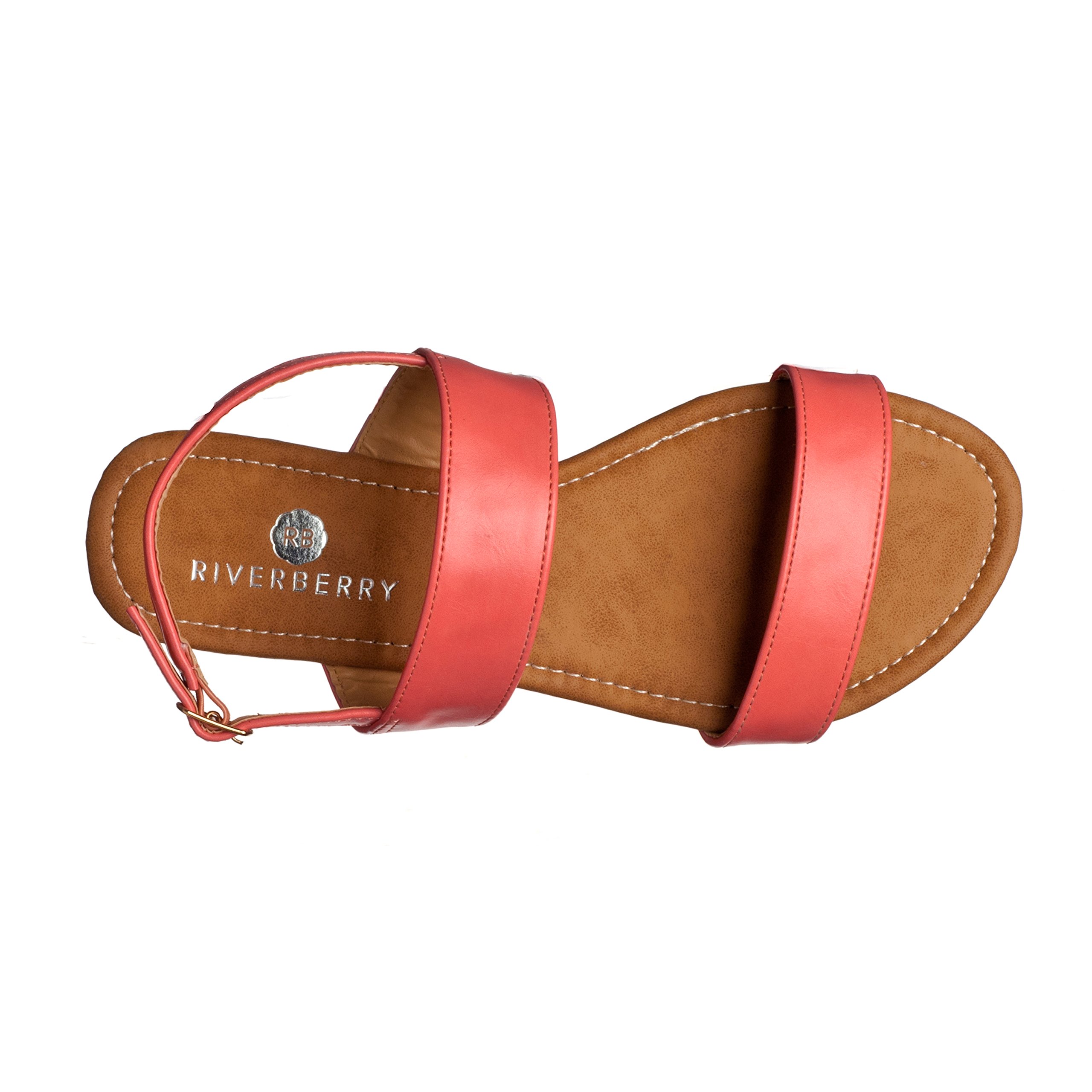 Riverberry Women's Eve Two Strap Slingback Flat Sandals - Image 4