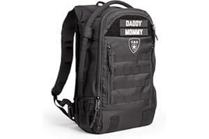 Tactical Baby Gear Daypack 3.0 Tactical Diaper Bag Backpack and Changing Mat (Black)