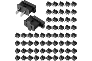 WEHHBTYE 60PCS Christmas Light Male and Female Vampire Plug,SPT-1 Black Gilbert Plug Zip Plug,Slip On Electric Plug for Holiday Lights Party Decoration(Male and Female)