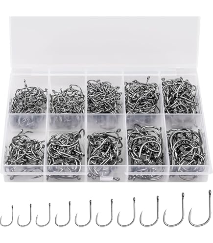 Amazon.com: GRFIT Fishing Hooks Fishing Hooks 12 Sizes for Different Sea and Freshwater Fish Gear Accessories Lure Universal Carp Fishing-Hook Tackle Fish Hooks (Size : Size12 x 6 pcs) : Sports & Outdoors Amazon.com: GRFIT Fishing Hooks Fishing Hooks 12 Sizes for Different Sea and Freshwater Fish Gear Accessories Lure Universal Carp Fishing-Hook Tackle Fish Hooks (Size : Size12 x 6 pcs) : Sports & Outdoors
