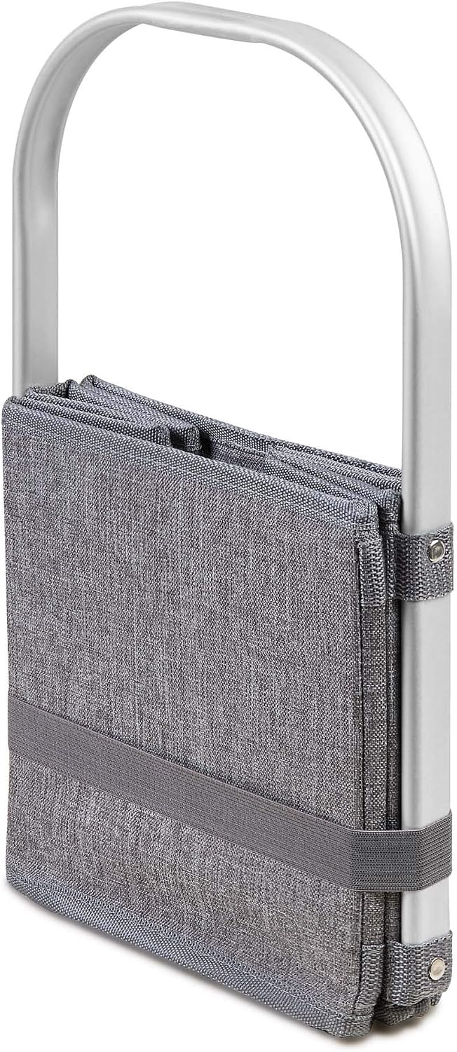 achilles Handle-Box Shopping Basket with Smart Folding System Folding Basket with Aluminum Handle Blend Grey Shopper 40x24x20 cm - Image 4