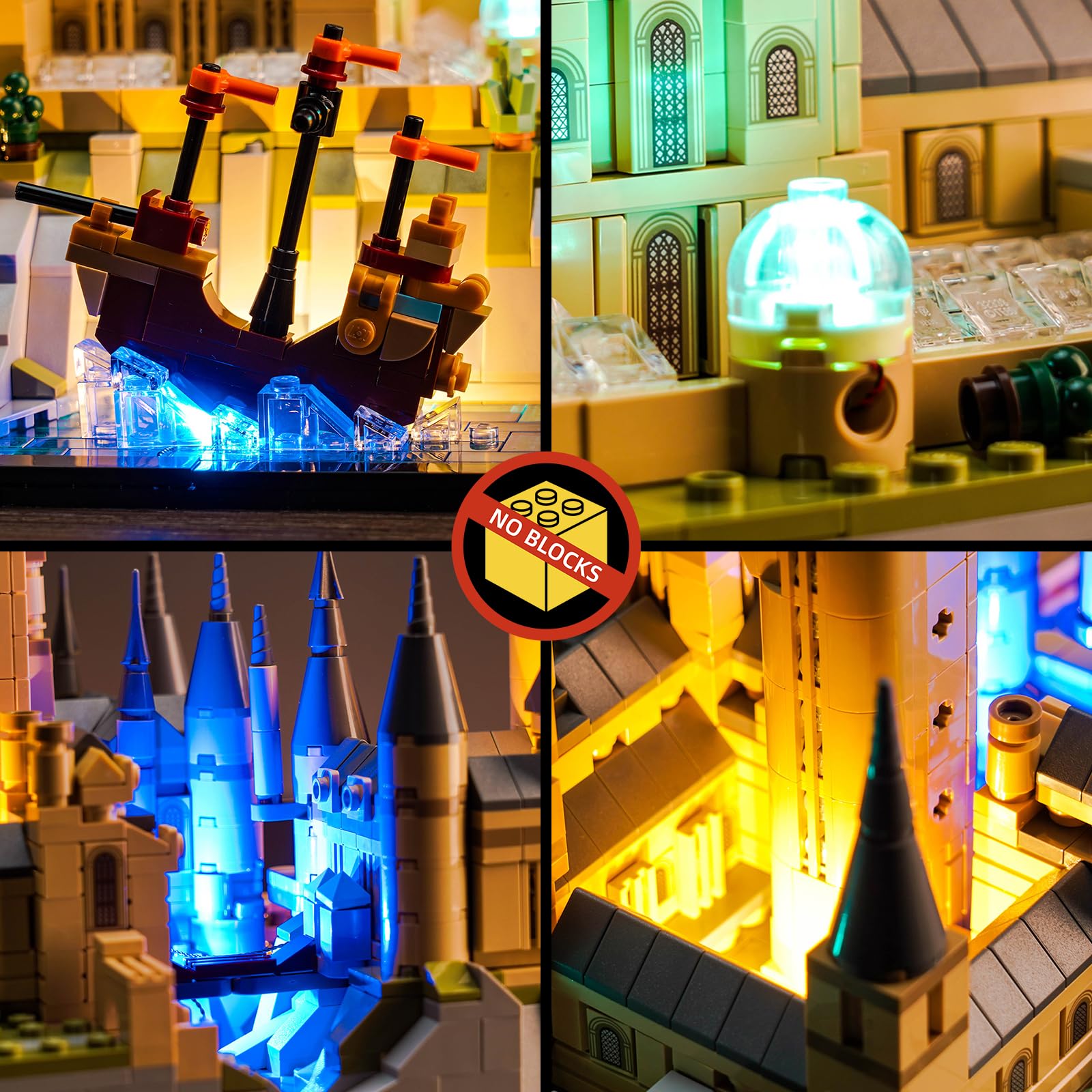Led Licht Set Kompatibel mit Lego 76419 Hogwarts Castle and Grounds (Kein Lego), Dekorationsbeleuchtungsset Compatible with Lego Hogwarts Castle and Grounds Kreative Spielzeug - Standard Version 5