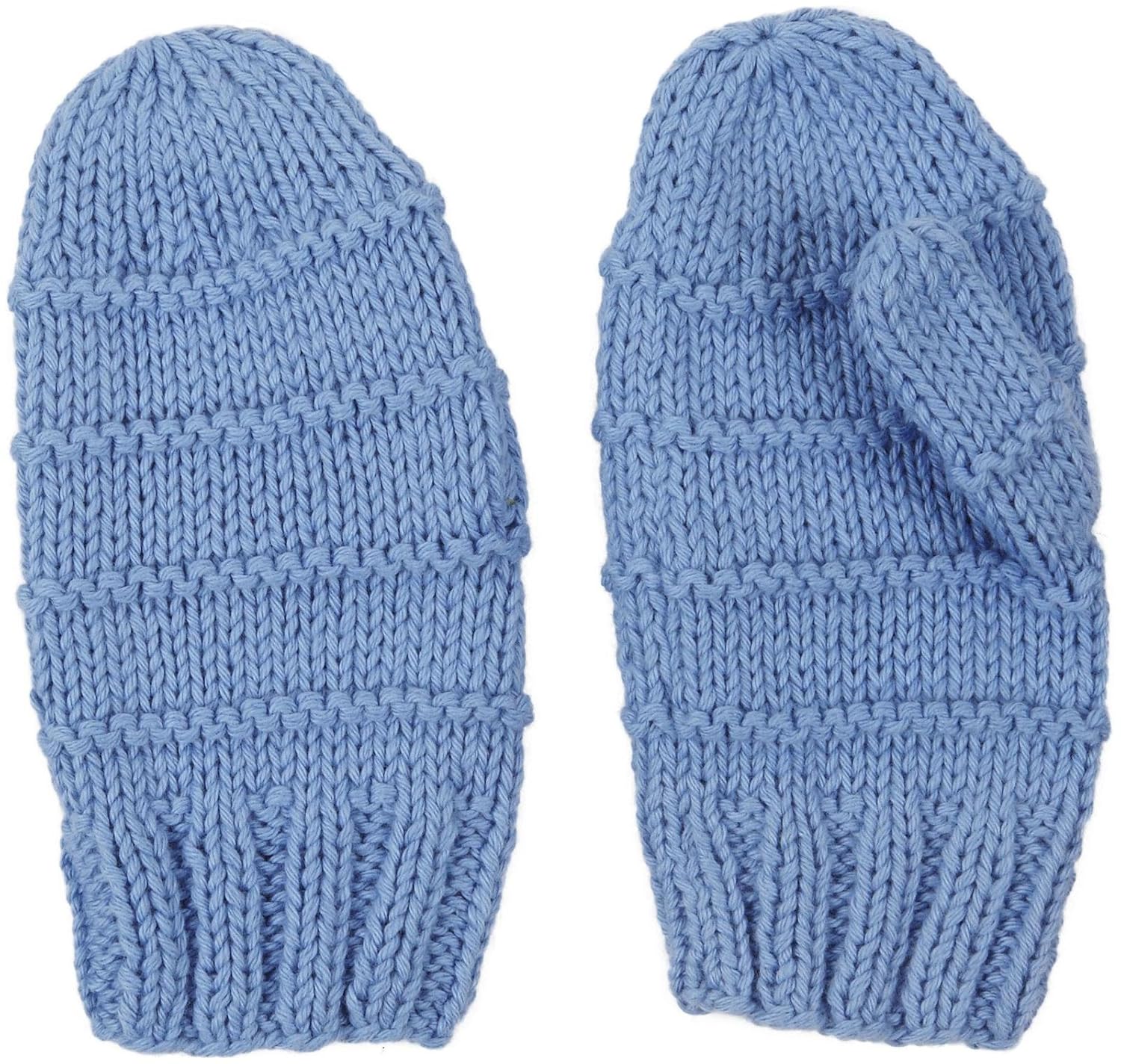 2H Hand Knits Baby Boys Knit Mittens Lake Blue