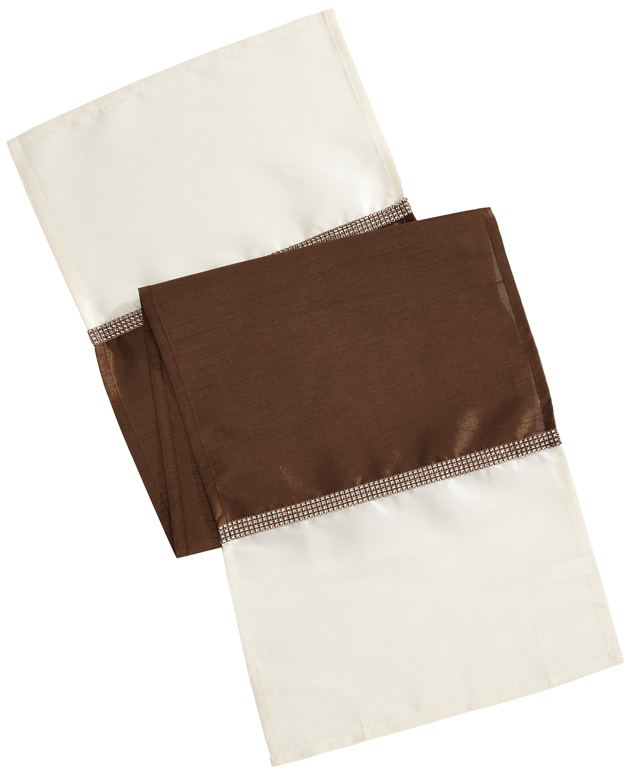 Eurofirany Tablecloth, Polyester, Beige, 40 x 140 x 1 cm