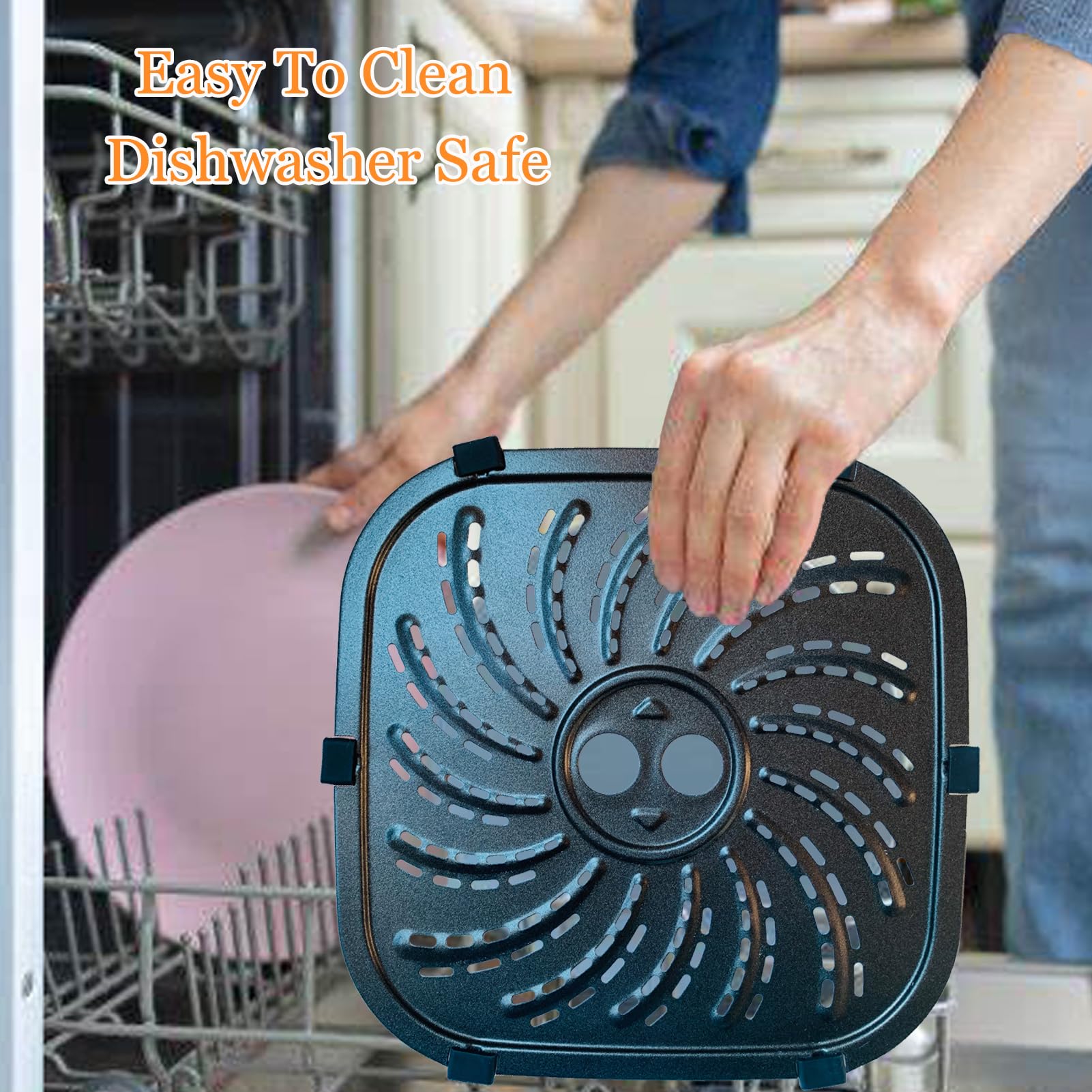 Air Fryer Rack for PowerXL Vortex Pro 8QT Air Fryer Plus, Upgraded Air Fryer Tray Grill Crisper Plate Pan Insert Grate Grid Shelf for 8QT PowerXL Air Fryer, Nonstick, Dishwasher Safe
