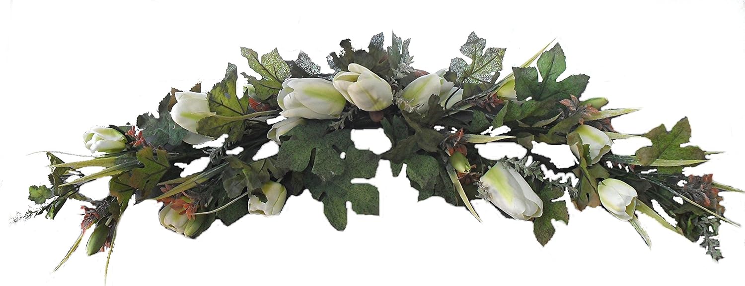 Wholesale Silk Floral 40" Long Silk Tulip Swag Wall décor 7