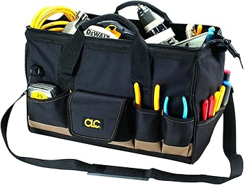 CLC Custom Leathercraft 1163 18-Inch Megamouth Tote Bag, 25 Pocket