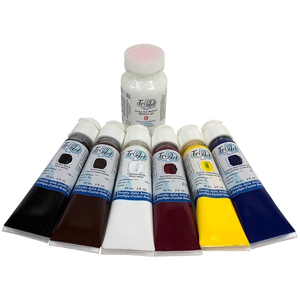 TriArt High Viscosity Paint, 6 by 60ml, Acrylic Basic Set NotImported.ca