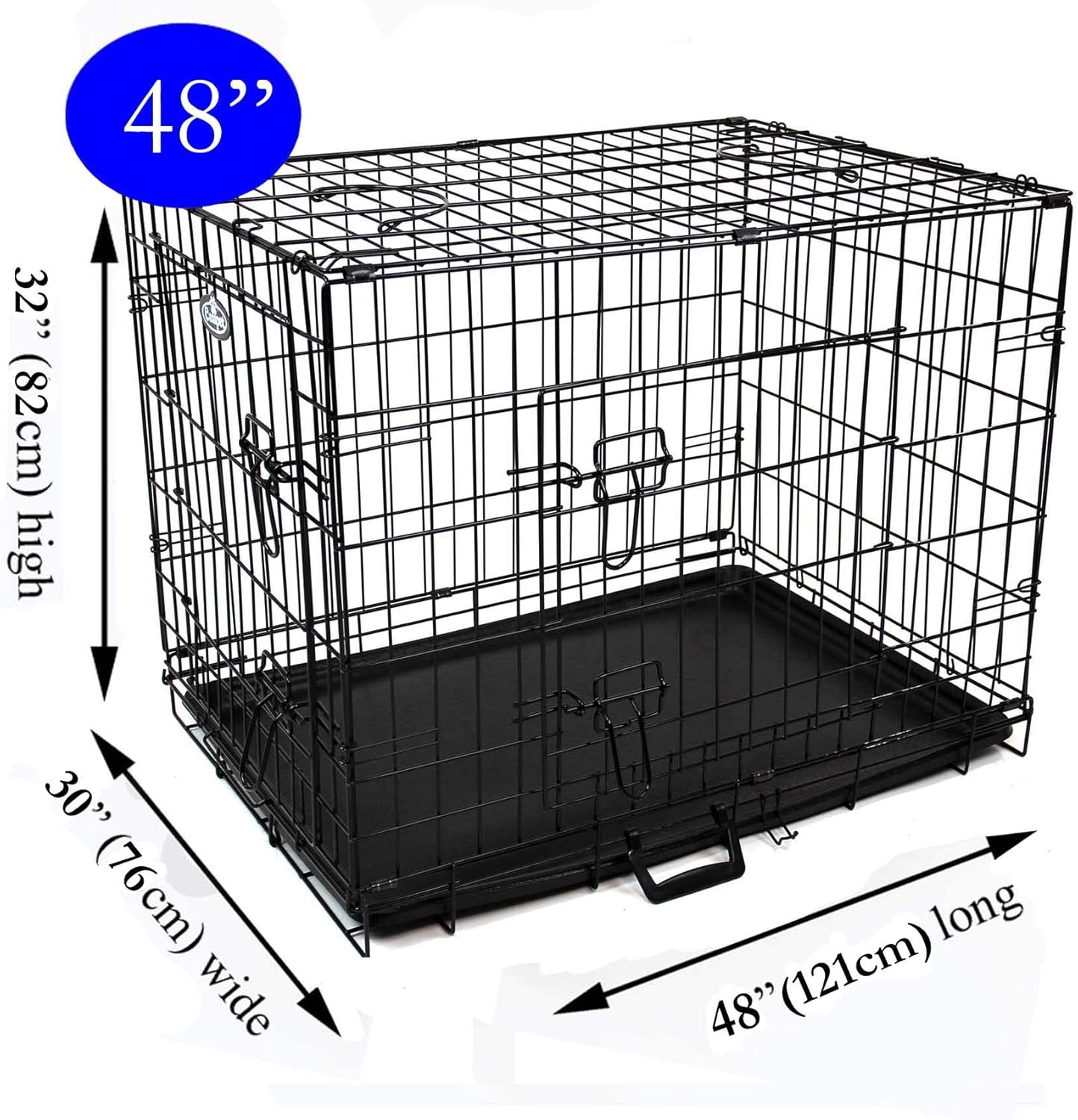 large dog kennel with divider