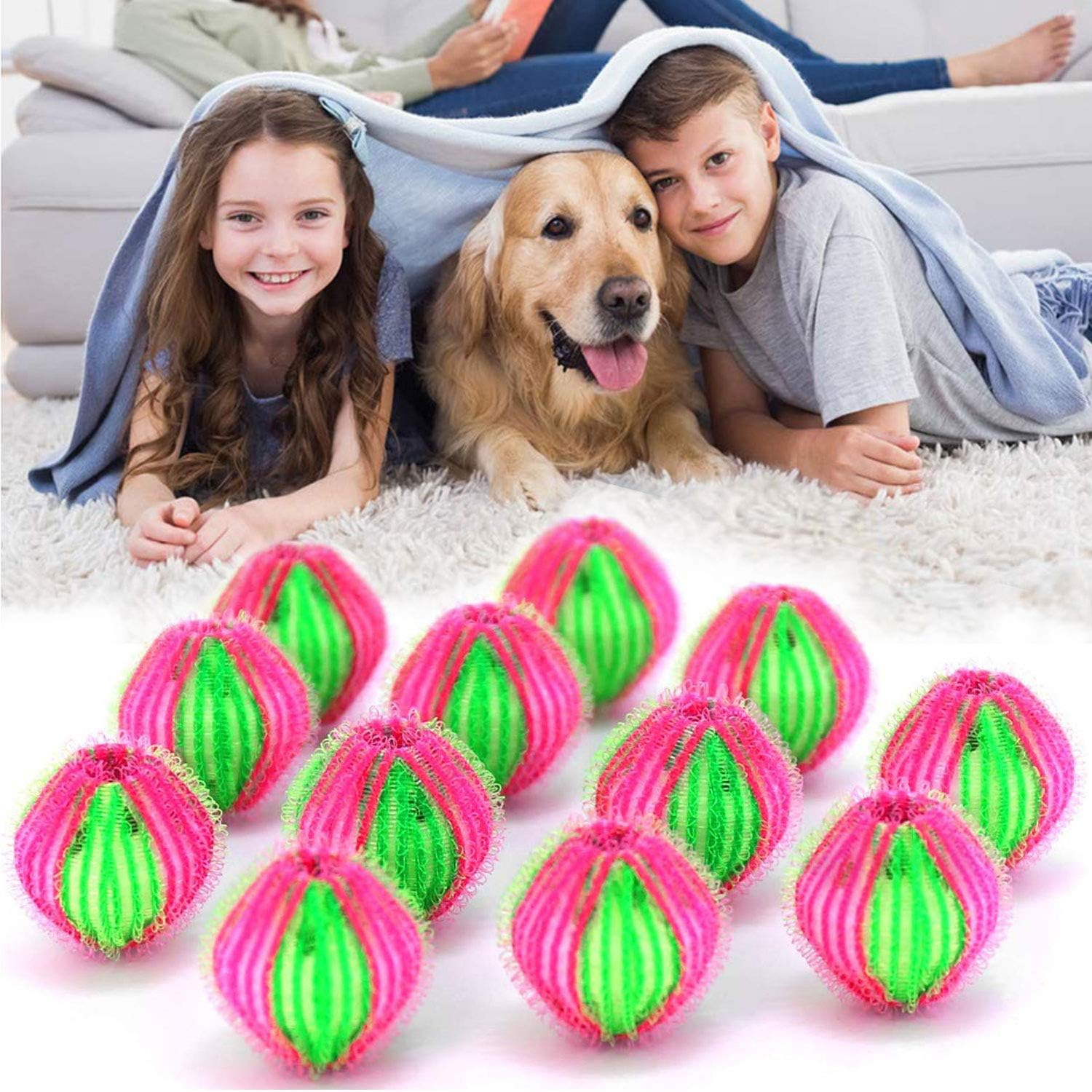 Pet Hair Remover for Laundry, 12 Packs of Washing Machine Dry Machine Balls Hair Catcher