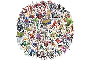 100Pcs Hero Stickers, Comic Legends Theme Stickers Packs for Laptop Water Bottle Car Cup Computer Guitar Skateboard Luggage B