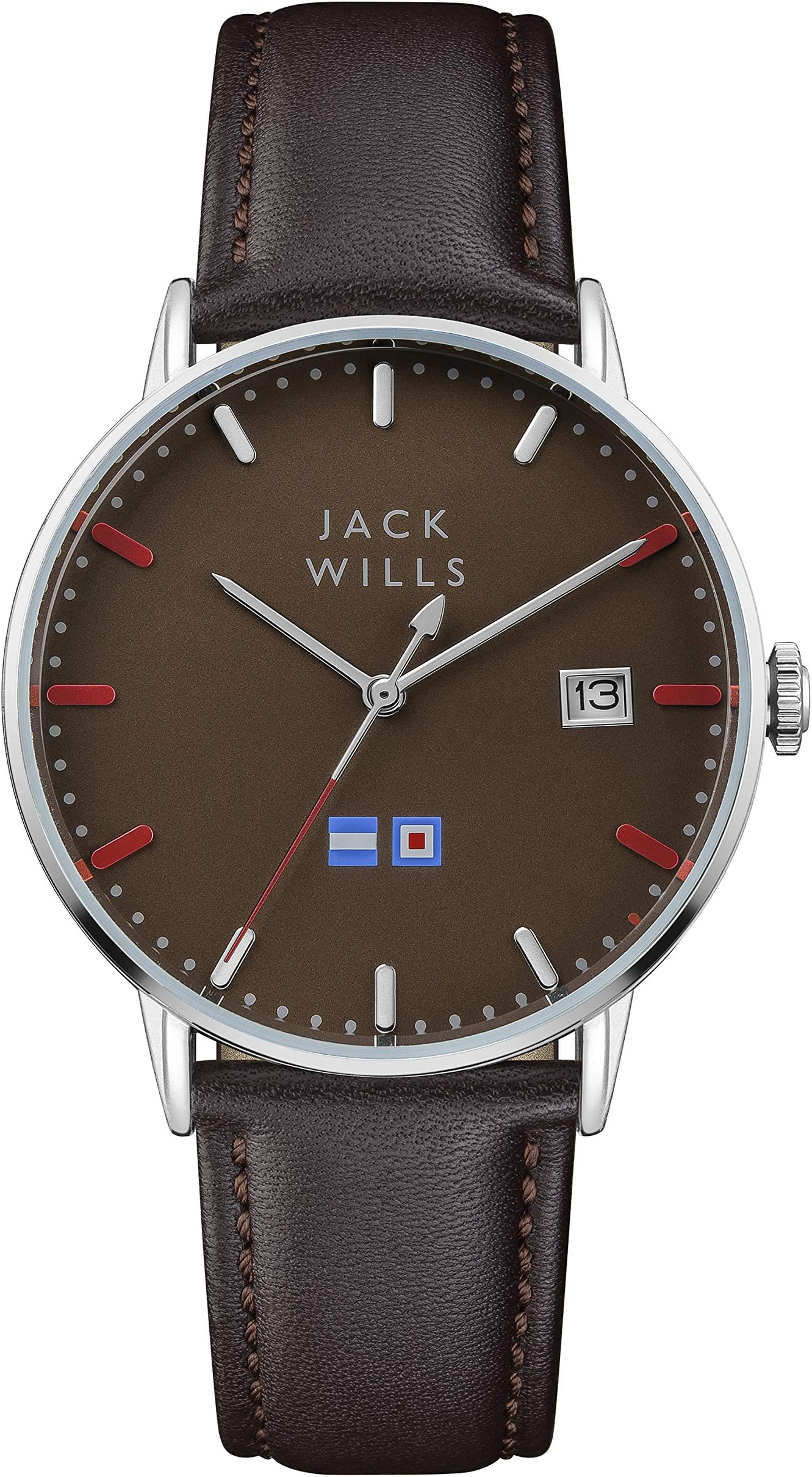 Mens Analogue Classic Quartz Watch with Leather Strap JW002BRBR