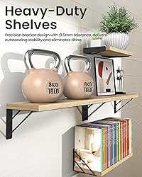 BAYKA Wall Shelves for Bedroom Decor, Floating Wall