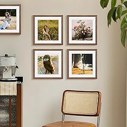 Solid Oak 10”x10” Picture Frame Matted to