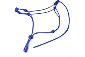 Knotty Girlz Horse Rope Training Halter - 4 Knot 1/4" Stiff Halter Cord - Used by Famous Trainers Multiple Sizes Multiple Colors