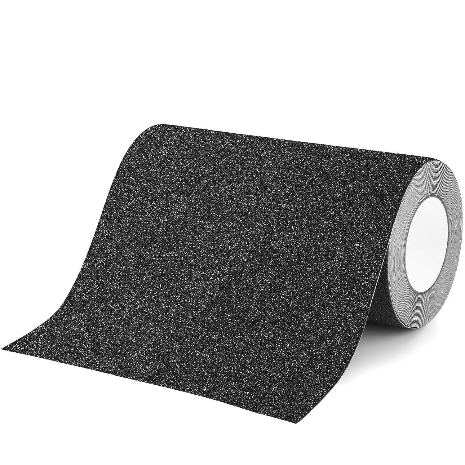 OQingluan Anti Slip Tape for Steps, 25cm*10m, Non Slip Tape Outdoor Waterproof, Heavy Duty Traction Tape, Prevent the Elderly, Children and Pets from Slipping, Black