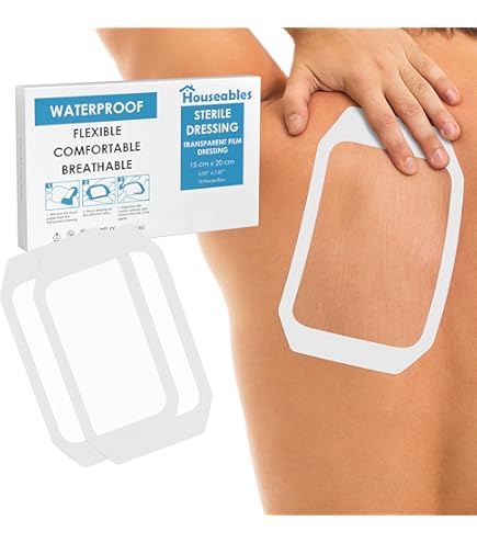 Amazon.com: 14 Pcs Waterproof Dialysis Catheter Shower Cover with Non-Stick  Center Pad for Central Line Chest Chemo Port, 10